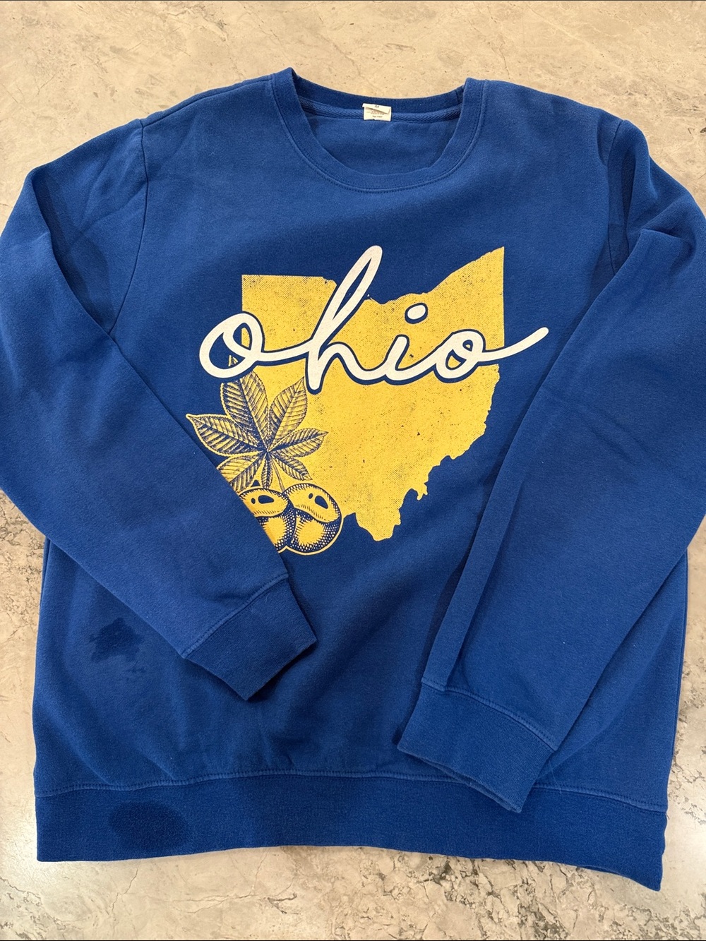 Ohio Graphic Crewneck Sweatshirt - Blue & Yellow